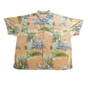 Tommy Bahama Mens 100% Silk Floral Hawaiian Button Up Camp Shirt Size XXL